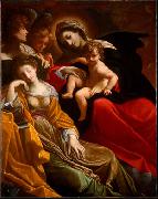 CARRACCI, Lodovico The Dream of Saint Catherine of Alexandria fdg oil